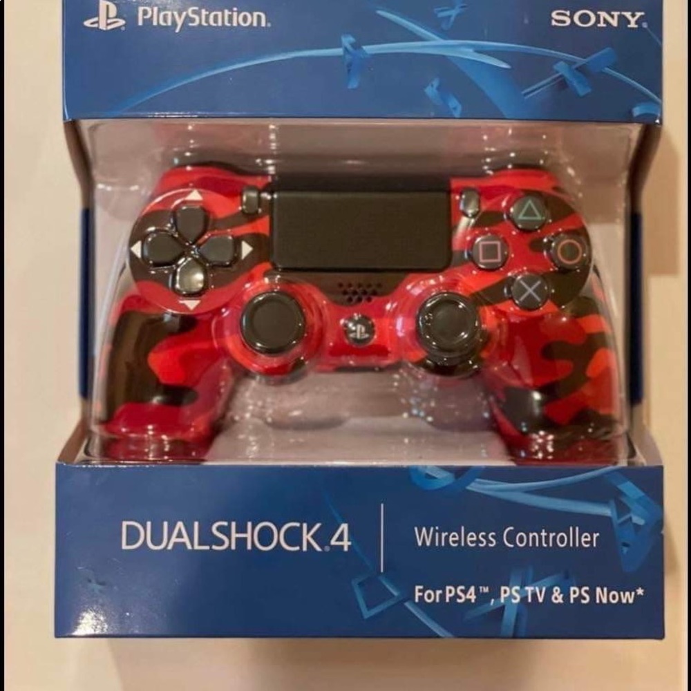 Red Camo PS4 Controller